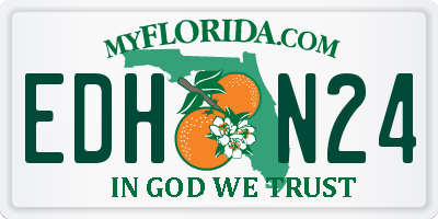 FL license plate EDHN24