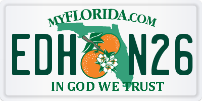 FL license plate EDHN26