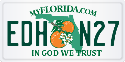 FL license plate EDHN27
