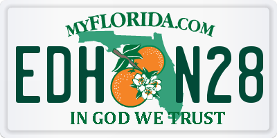 FL license plate EDHN28