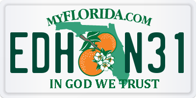 FL license plate EDHN31