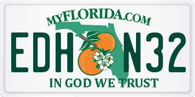 FL license plate EDHN32