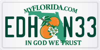 FL license plate EDHN33