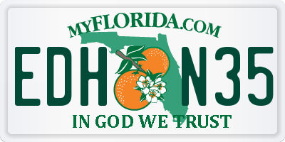 FL license plate EDHN35