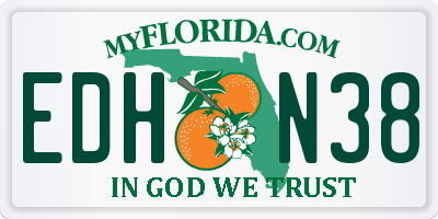 FL license plate EDHN38