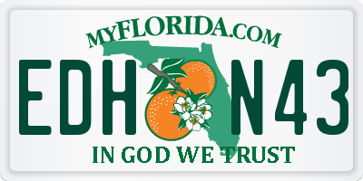 FL license plate EDHN43