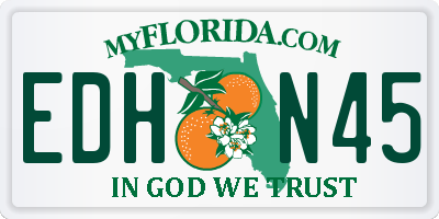 FL license plate EDHN45