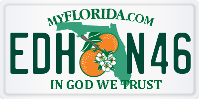 FL license plate EDHN46