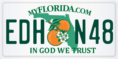FL license plate EDHN48