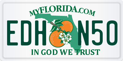 FL license plate EDHN50