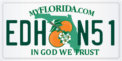 FL license plate EDHN51