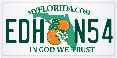 FL license plate EDHN54