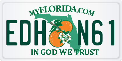 FL license plate EDHN61