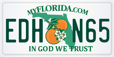 FL license plate EDHN65