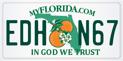 FL license plate EDHN67