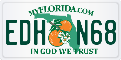 FL license plate EDHN68