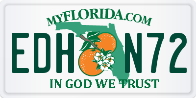 FL license plate EDHN72
