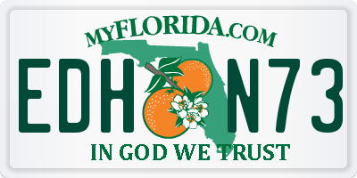 FL license plate EDHN73