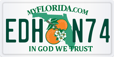FL license plate EDHN74