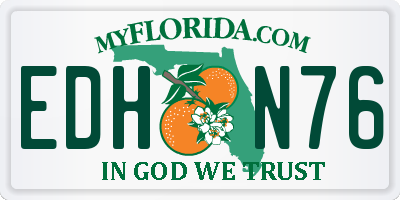 FL license plate EDHN76