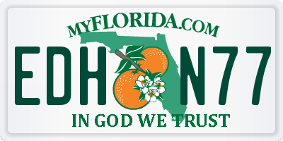 FL license plate EDHN77