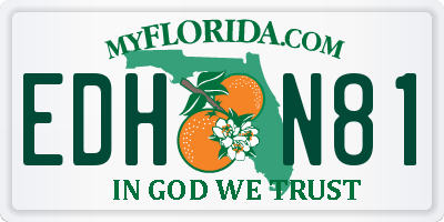 FL license plate EDHN81