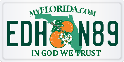 FL license plate EDHN89