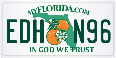 FL license plate EDHN96