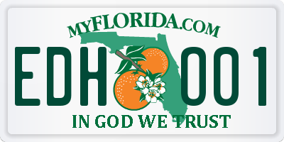 FL license plate EDHO01