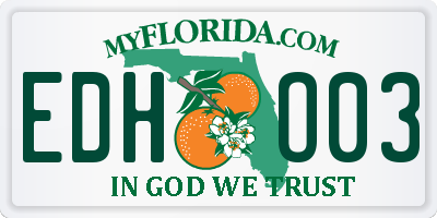 FL license plate EDHO03
