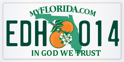 FL license plate EDHO14