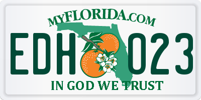 FL license plate EDHO23