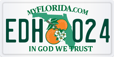 FL license plate EDHO24
