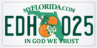 FL license plate EDHO25