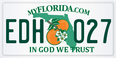 FL license plate EDHO27