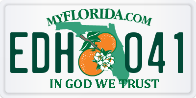 FL license plate EDHO41