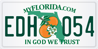 FL license plate EDHO54