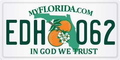 FL license plate EDHO62