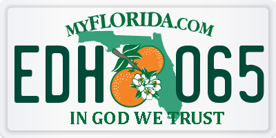 FL license plate EDHO65