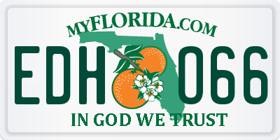 FL license plate EDHO66