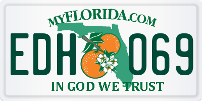 FL license plate EDHO69