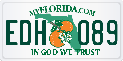 FL license plate EDHO89
