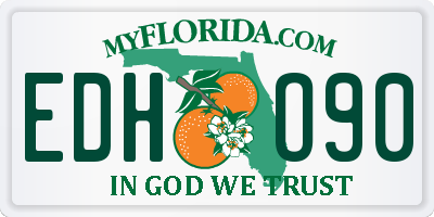 FL license plate EDHO90