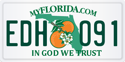 FL license plate EDHO91
