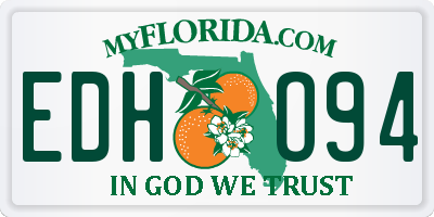 FL license plate EDHO94