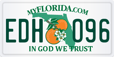FL license plate EDHO96