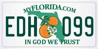 FL license plate EDHO99
