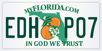 FL license plate EDHP07