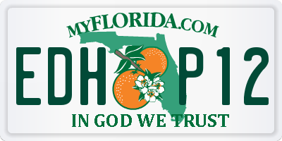 FL license plate EDHP12