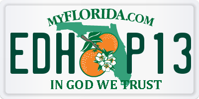 FL license plate EDHP13